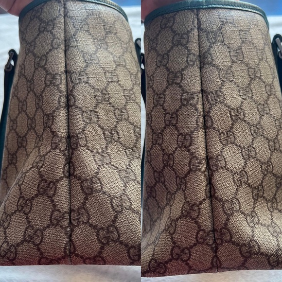 AUTHENTIC GUCCI BLUE COATED LEATHER Gg SUPREME TOTE BAG - Picture 16 of 16